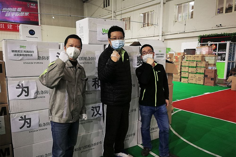援助湖北，法雷奥人爱心募捐68万防疫物资