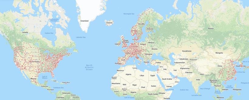 特斯拉发布新超级充电站地图 添加新站点