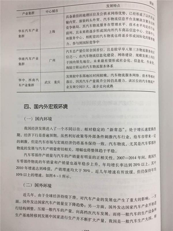 中国汽车零部件入场物流发展情况