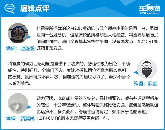 2017款东风雷诺科雷嘉完全评价报告