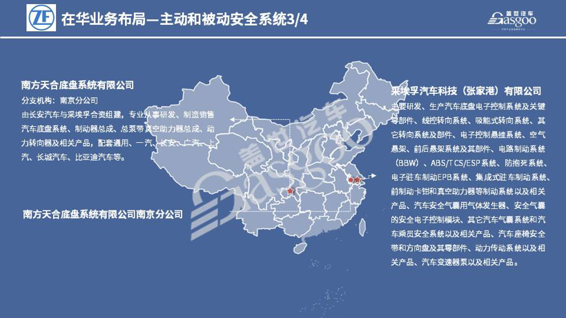 采埃孚2020在华生产研发布局  | 盖世整理