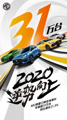 逆势涨涨涨！MG品牌全年热销超31万辆 同比增长超20%
