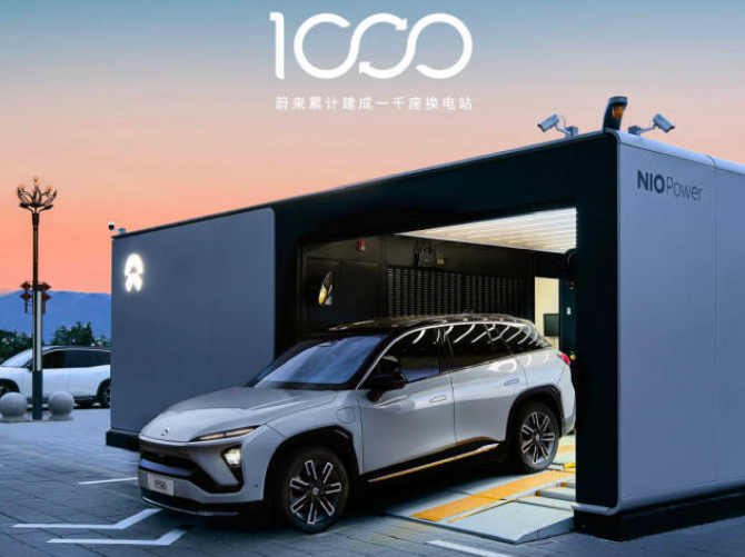 蔚来换电站总数突破1000座 计划2025年建成4000座换电站